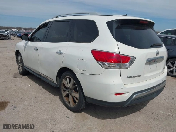 2014 Nissan Pathfinder Platinum with VIN 5N1AR2MN3EC693904, listed as a IAAI auction lot 41774522 with 151,477 mi miles. Bid and sale history available at carsss.com. Image 3.