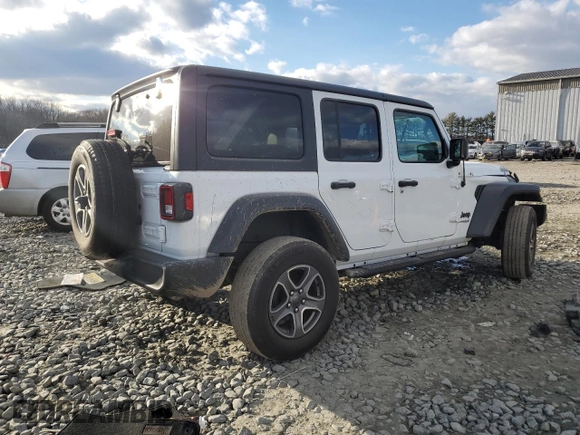 2022 Jeep Wrangler Unlimited Sport S with VIN 1C4HJXDG3NW249168, listed as a Copart auction lot 82494984 with 36,795 mi miles and Salvage Title. Bid and sale history available at carsss.com. Image 3.