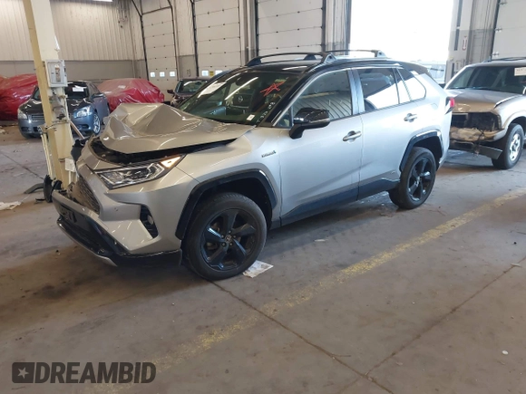 2021 Toyota RAV4 Hybrid XSE with VIN JTME6RFV9MJ006665, listed as a IAAI auction lot 41964182 with 61,654 mi miles and . Bid and sale history available at DreamBid. Image 17.