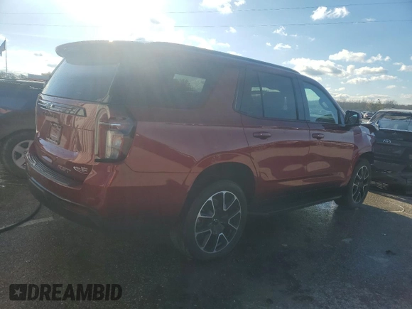 2023 Chevrolet Tahoe RST с VIN 1GNSCRKDXPR557807, выставлен на аукционе Copart как лот 83962334 с пробегом 11 532 миль миль и Списание • Salvage title. История ставок и продаж доступна на DreamBid. Изображение 3.