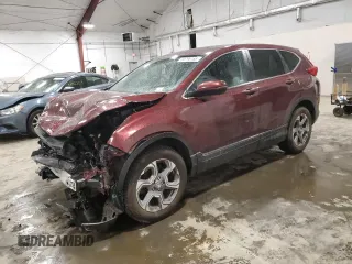 2019 Honda CR-V EX-L with VIN 2HKRW2H8XKH655168, listed as a Copart auction lot 50796155 with 0 mi miles and Salvage Title. Bid and sale history available at carsss.com. Image 1.