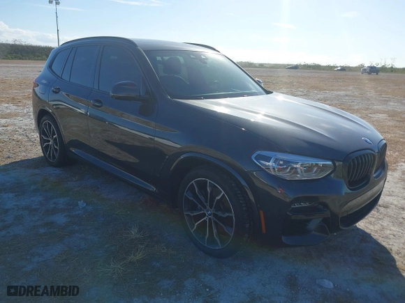 2021 BMW X3 M40i with VIN 5UXTY9C06M9E24839, listed as a IAAI auction lot 40687039 with 38,222 mi miles. Bid and sale history available at carsss.com. Image 1.