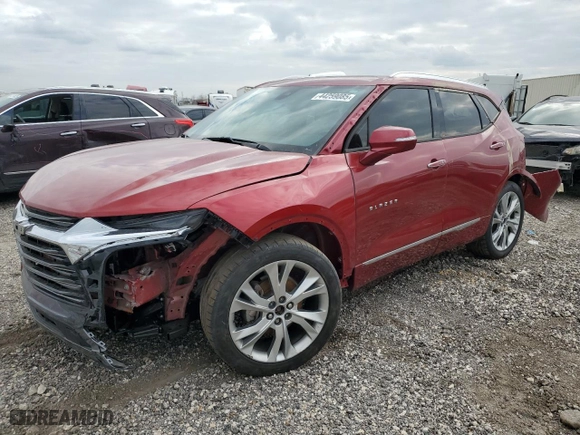 2019 Chevrolet Blazer Premier with VIN 3GNKBFRS6KS666535, listed as a Copart auction lot 44259085 with 0 mi miles and Salvage Title. Bid and sale history available at carsss.com. Image 1.