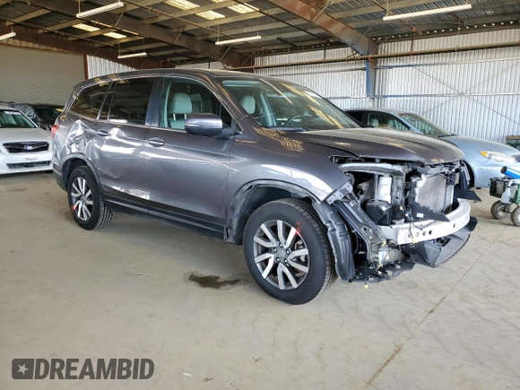 2021 Honda Pilot EX-L with VIN 5FNYF6H5XMB088745, listed as a Copart auction lot 52073635 with 49,181 mi miles and Salvage title. Bid and sale history available at DreamBid. Image 4.