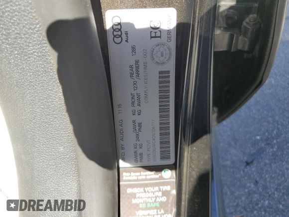 2016 Audi A7 3.0 Prestige with VIN WAU3GAFC4GN108177, listed as a Copart auction lot 59881404 with 0 mi miles and Salvage Title. Bid and sale history available at carsss.com. Image 12.