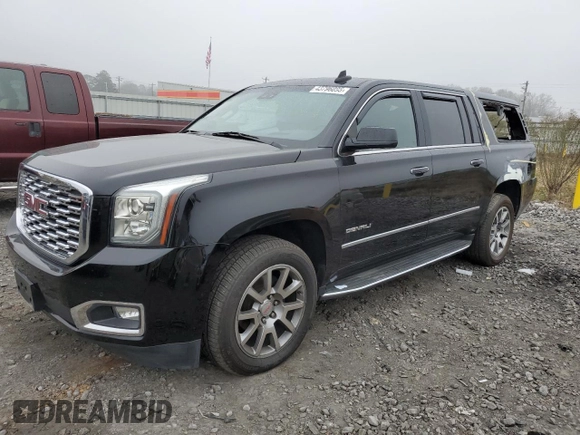 2020 GMC Yukon XL Denali with VIN 1GKS2HKJ7LR198247, listed as a Copart auction lot 43796095 with 89,557 mi miles and Salvage Title. Bid and sale history available at carsss.com. Image 1.