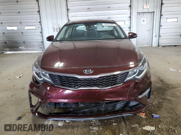 2019 Kia Optima S with VIN 5XXGT4L39KG338873, listed as a Copart auction lot 54081885 with 45,099 mi miles and Clean Title. Bid and sale history available at carsss.com. Image 5.