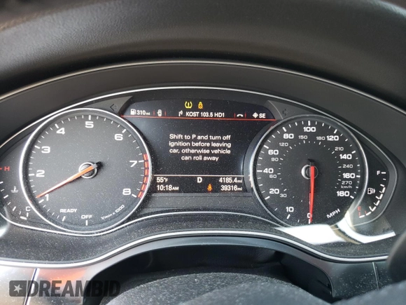 2018 Audi A6 Premium with VIN WAUF8AFC1JN078038, listed as a Copart auction lot 43490873 with 39,316 mi miles. Bid and sale history available at carsss.com. Image 9.