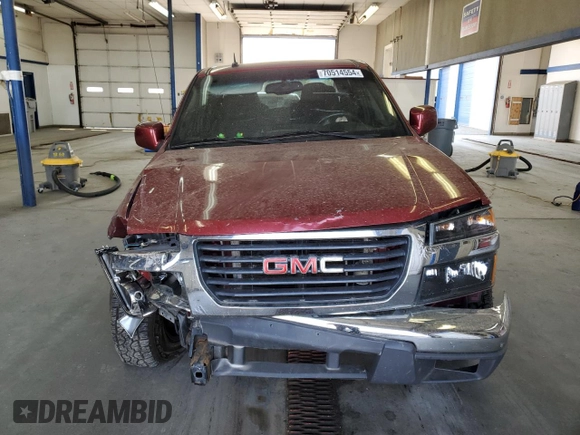 2011 GMC Canyon SLT with VIN 1GTD5NFE0B8106715, listed as a Copart auction lot 70514554 with 163,150 mi miles and Salvage Title. Bid and sale history available at carsss.com. Image 5.
