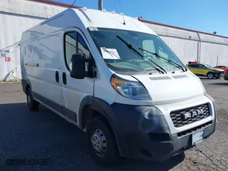2021 Ram ProMaster Cargo Van with VIN 3C6LRVDG1ME523121, listed as a IAAI auction lot 42076794 with 91,589 mi miles. Bid and sale history available at carsss.com. Image 1.