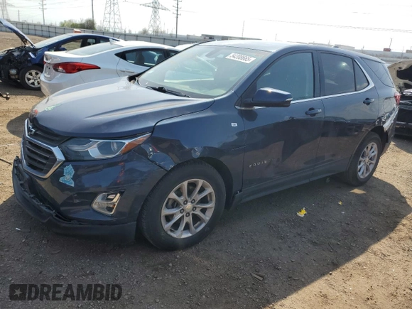 2018 Chevrolet Equinox LT with VIN 3GNAXJEV5JS618488, listed as a Copart auction lot 54208665 with 77,243 mi miles and Salvage title. Bid and sale history available at DreamBid. Image 1.