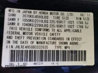 2011 Honda CR-V EX with VIN JHLRE4H58BC032635, listed as a Copart auction lot 81302704 with 113,720 mi miles and Salvage Title. Bid and sale history available at carsss.com. Image 15.