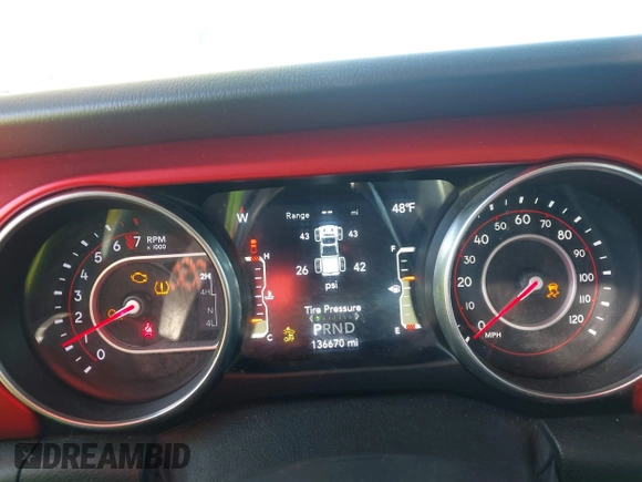 2020 Jeep Gladiator Rubicon with VIN 1C6JJTBG5LL179188, listed as a IAAI auction lot 41316367 with 136,670 mi miles and . Bid and sale history available at DreamBid. Image 7.
