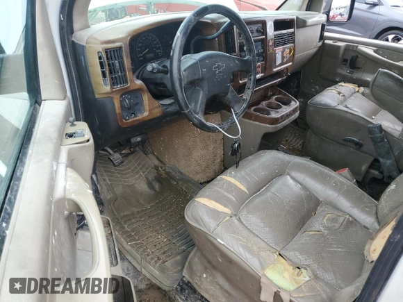2003 Chevrolet Express Cargo YF7 Upfitter with VIN 1GBFG15T731232886, listed as a Copart auction lot 63531595 with 172,523 mi miles and Salvage title. Bid and sale history available at DreamBid. Image 8.