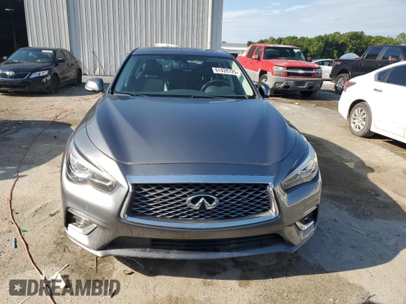 2021 Infiniti Q50 Luxe with VIN JN1EV7BR3MM752434, listed as a Copart auction lot 61428725 with 37,533 mi miles and Salvage title. Bid and sale history available at DreamBid. Image 5.