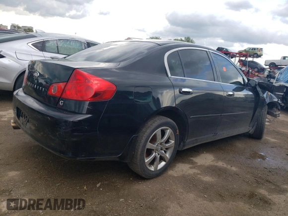 2006 Infiniti G35 with VIN JNKCV51F76M604918, listed as a Copart auction lot 53814264 with 132,414 mi miles and Salvage Title. Bid and sale history available at DreamBid. Image 3.