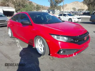 2019 Honda Civic Sport with VIN 2HGFC2F81KH538037, listed as a IAAI auction lot 41377964 with 72,560 mi miles and . Bid and sale history available at DreamBid. Image 1.