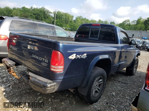 2004 Dodge Dakota z VIN 1D7GG16KX4S586053, wystawiony jako Copart lot #60221585 z przebiegiem 150 150 mil mil oraz Szkoda całkowita • Salvage title. Historia ofert i sprzedaży dostępna na DreamBid. Obrazek 3.