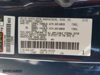 2023 Toyota Sequoia SR5 with VIN 7SVAAABA0PX006028, listed as a Copart auction lot 61586243 with 7,595 mi miles. Bid and sale history available at carsss.com. Image 13.