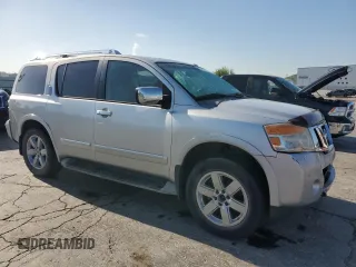 2011 Nissan Armada Platinum z VIN 5N1BA0NC8BN611923, wystawiony jako Copart lot #53615205 z przebiegiem 218 103 mil mil oraz Szkoda całkowita • Salvage title. Historia ofert i sprzedaży dostępna na DreamBid. Obrazek 4.