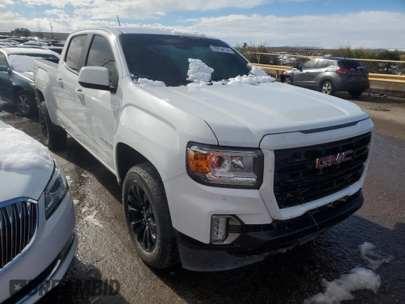 2021 GMC Canyon 4WD Elevation with VIN 1GTG6CENXM1289987, listed as a Copart auction lot 79754104 with 41,123 mi miles and Salvage Title. Bid and sale history available at carsss.com. Image 4.