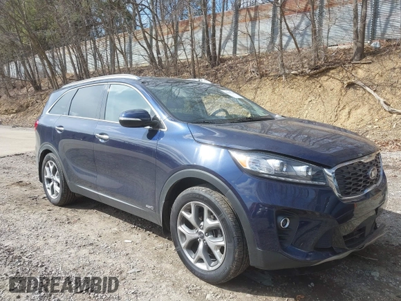 2019 Kia Sorento EX V6 with VIN 5XYPHDA58KG595489, listed as a IAAI auction lot 41886735 with 73,115 mi miles. Bid and sale history available at carsss.com. Image 1.