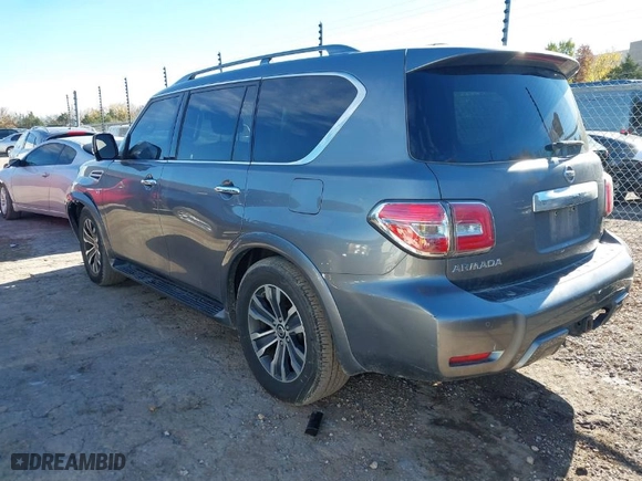 2019 Nissan Armada SL with VIN JN8AY2ND9KX009685, listed as a IAAI auction lot 40892639 with 121,304 mi miles. Bid and sale history available at carsss.com. Image 3.
