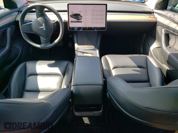 2022 Tesla Model 3 Long Range with VIN 5YJ3E1EB5NF105785, listed as a Copart auction lot 61304654 with 37,306 mi miles and Salvage Title. Bid and sale history available at DreamBid. Image 8.