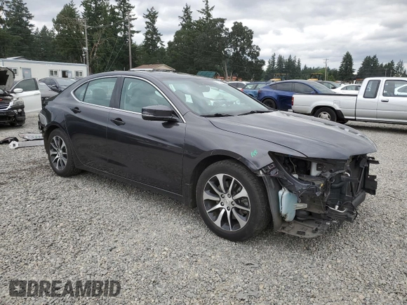 2015 Acura TLX Technology with VIN 19UUB1F55FA003713, listed as a Copart auction lot 61175075 with 108,605 mi miles and Salvage title. Bid and sale history available at DreamBid. Image 4.