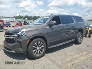 2021 Chevrolet Suburban LS with VIN 1GNSKBED0MR300723, listed as a Copart auction lot 65056755 with 58,497 mi miles and Salvage title. Bid and sale history available at DreamBid. Image 1.