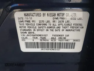 2012 Infiniti G37 Sedan Journey with VIN JN1CV6AP9CM931027, listed as a IAAI auction lot 42097241 with Not Provided miles. Bid and sale history available at carsss.com. Image 9.