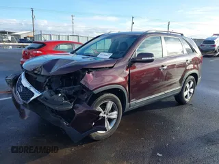 2012 Kia Sorento EX with VIN 5XYKUDA67CG307073, listed as a IAAI auction lot 41134667 with 120,615 mi miles. Bid and sale history available at carsss.com. Image 2.
