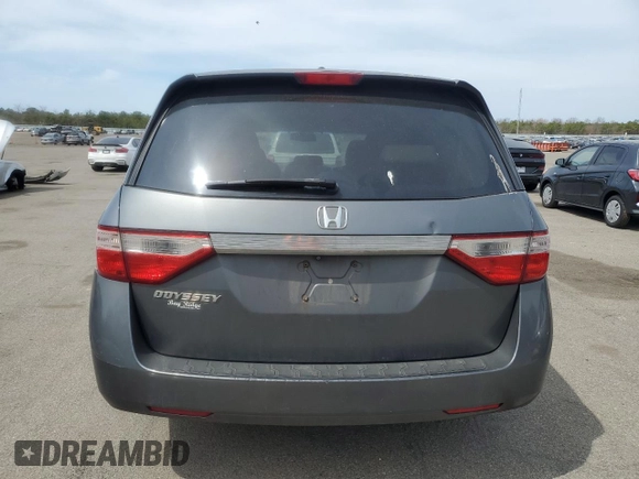 2013 Honda Odyssey EX-L with VIN 5FNRL5H67DB016806, listed as a Copart auction lot 53340445 with 141,067 mi miles and Salvage Title. Bid and sale history available at carsss.com. Image 6.