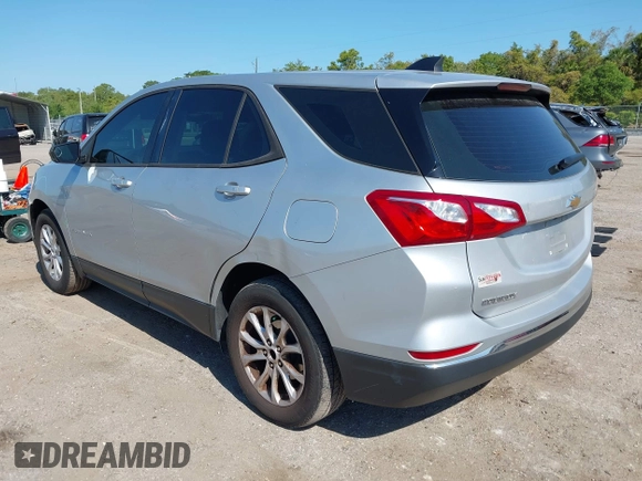 2018 Chevrolet Equinox LS with VIN 3GNAXHEV8JS502212, listed as a IAAI auction lot 42064863 with 107,321 mi miles and . Bid and sale history available at DreamBid. Image 3.