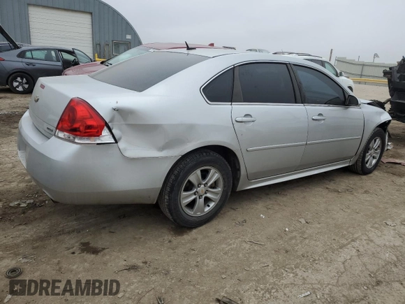2015 Chevrolet Impala LS with VIN 2G1WA5E3XF1156723, listed as a Copart auction lot 44007025 with 99,349 mi miles and Salvage title. Bid and sale history available at DreamBid. Image 3.