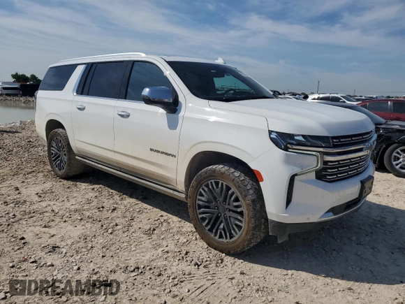 2021 Chevrolet Suburban Premier with VIN 1GNSKFKT4MR341875, listed as a Copart auction lot 54381194 with 66,731 mi miles and Salvage Title. Bid and sale history available at DreamBid. Image 4.