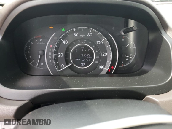 2012 Honda CR-V EX-L with VIN 2HKRM4H73CH634527, listed as a Copart auction lot 60984435 with 151,505 mi miles and Salvage title. Bid and sale history available at DreamBid. Image 9.
