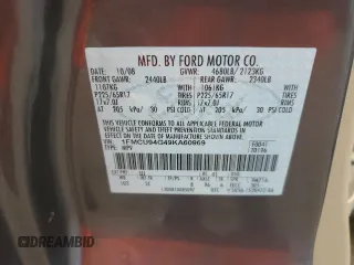 2009 Ford Escape Limited with VIN 1FMCU94G49KA60969, listed as a Copart auction lot 62239045 with 109,959 mi miles and Clean title. Bid and sale history available at DreamBid. Image 13.
