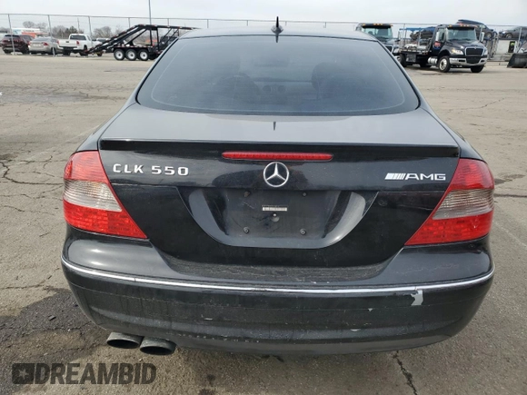 2007 Mercedes-Benz CLK-Class 5.5L with VIN WDBTJ72HX7F216515, listed as a Copart auction lot 46517705 with 149,364 mi miles and Salvage Title. Bid and sale history available at carsss.com. Image 6.