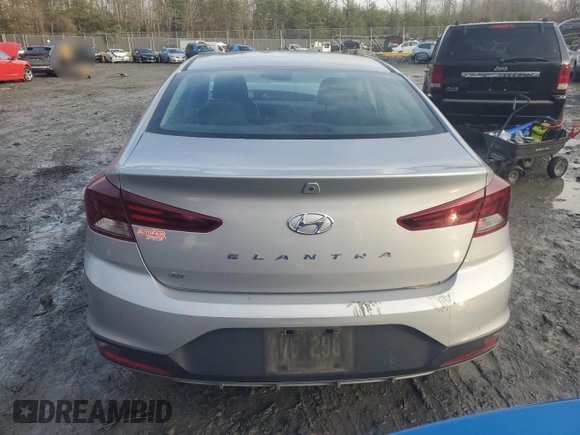 2020 Hyundai Elantra SE with VIN KMHD74LF6LU949744, listed as a Copart auction lot 85661274 with 45,268 mi miles and Salvage Title. Bid and sale history available at carsss.com. Image 6.