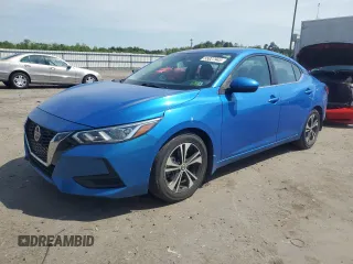 2021 Nissan Sentra SV with VIN 3N1AB8CV7MY287775, listed as a Copart auction lot 55027945 with 87,609 mi miles and Salvage title. Bid and sale history available at DreamBid. Image 1.