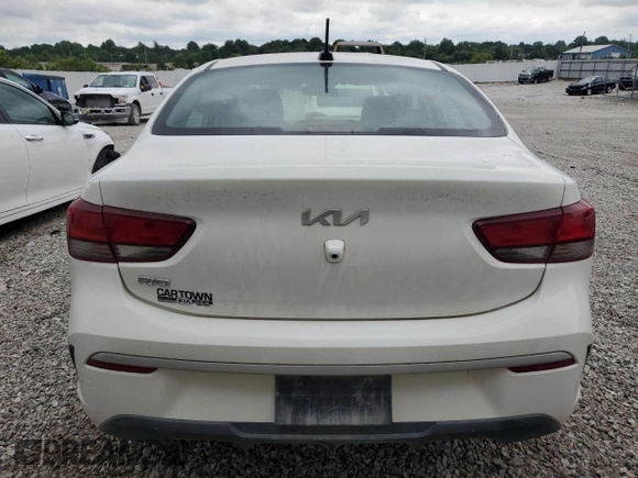 2022 Kia Rio LX with VIN 3KPA24AD7NE486506, listed as a Copart auction lot 64212244 with 52,852 mi miles and Salvage Title. Bid and sale history available at carsss.com. Image 6.