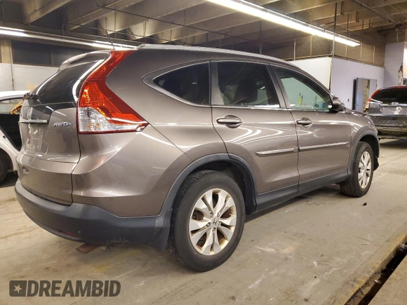 2013 Honda CR-V EX-L with VIN 5J6RM4H79DL017303, listed as a Copart auction lot 43832915 with 267,617 mi miles and Salvage Title. Bid and sale history available at carsss.com. Image 3.