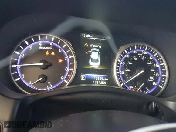 2015 Infiniti Q50 Premium with VIN JN1BV7AP4FM352677, listed as a Copart auction lot 51815065 with 115,849 mi miles and Salvage Title. Bid and sale history available at carsss.com. Image 9.
