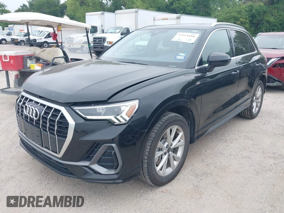 2023 Audi Q3 S line Premium with VIN WA1DECF32P1110925, listed as a IAAI auction lot 42324880 with 43,192 mi miles and . Bid and sale history available at DreamBid. Image 17.
