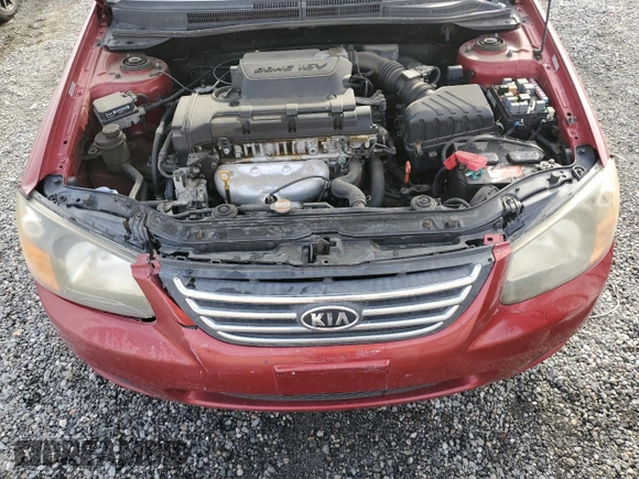 2009 Kia Spectra EX with VIN KNAFE222195620150, listed as a Copart auction lot 47403365 with 141,426 mi miles and Salvage Title. Bid and sale history available at DreamBid. Image 11.