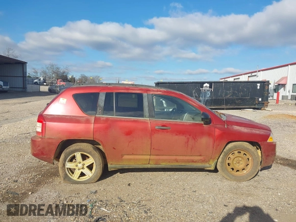 2007 Jeep Compass Sport with VIN 1J8FT47W17D190308, listed as a IAAI auction lot 41605793 with 1 mi miles. Bid and sale history available at carsss.com. Image 16.