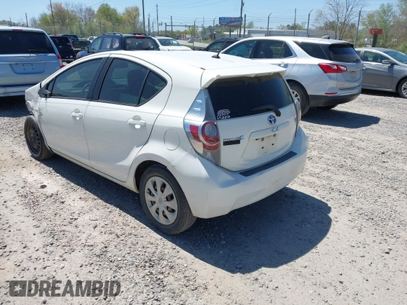 2012 Toyota Prius One with VIN JTDKDTB35C1003027, listed as a IAAI auction lot 42053907 with 174,707 mi miles. Bid and sale history available at carsss.com. Image 3.