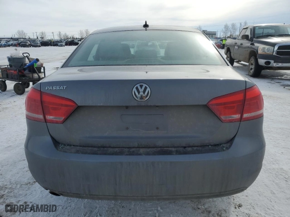2012 Volkswagen Passat SE w/Sunroof with VIN 1VWBH7A36CC063204, listed as a Copart auction lot 46447225 with 183,866 mi miles and Salvage Title. Bid and sale history available at carsss.com. Image 6.