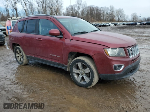 2017 Jeep Compass High Altitude with VIN 1C4NJDEB9HD170222, listed as a Copart auction lot 46643865 with 121,338 mi miles and Clean Title. Bid and sale history available at DreamBid. Image 4.